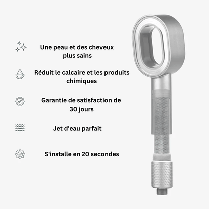 Pommeau de douche filtrant - Eau purifiée